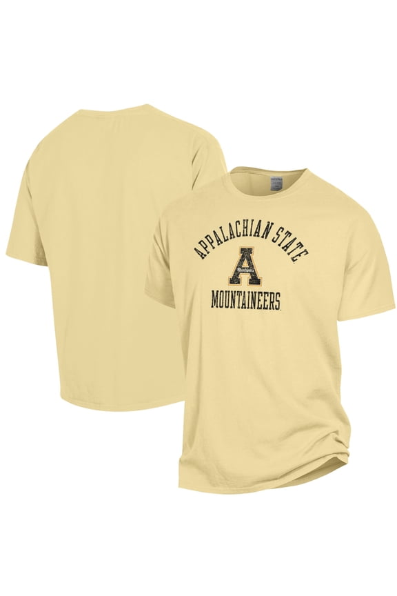 Men's ComfortWash Gold Appalachian State Mountaineers Arch Logo Garment Dyed T-Shirt