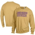 thumbnail image 1 of Men's ComfortWash Gold James Madison Dukes Stack Garment Dyed Crewneck Pullover Sweatshirt, 1 of 3