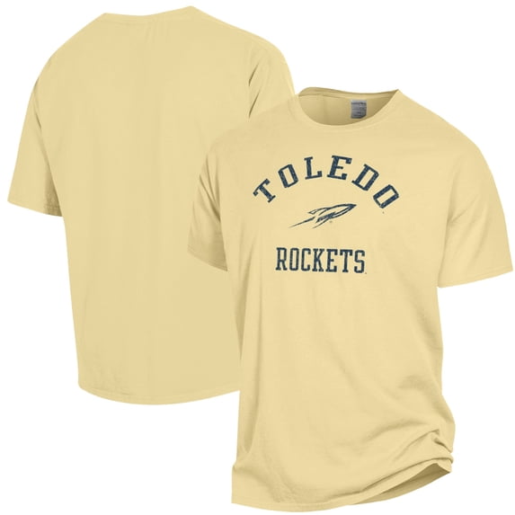Men's ComfortWash Gold Toledo Rockets Arch Logo Garment Dyed T-Shirt