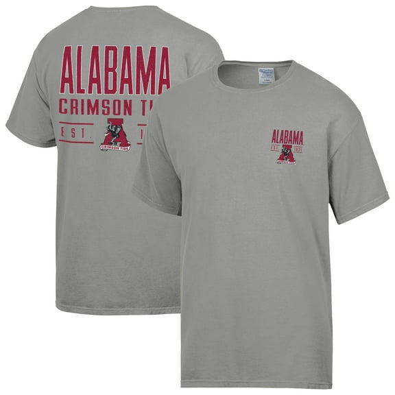 Men's ComfortWash Gray Alabama Crimson Tide Big Name T-Shirt