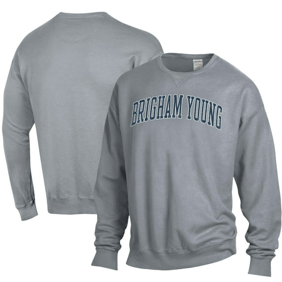 Men's ComfortWash Gray BYU Cougars Garment Dyed Pullover Sweatshirt