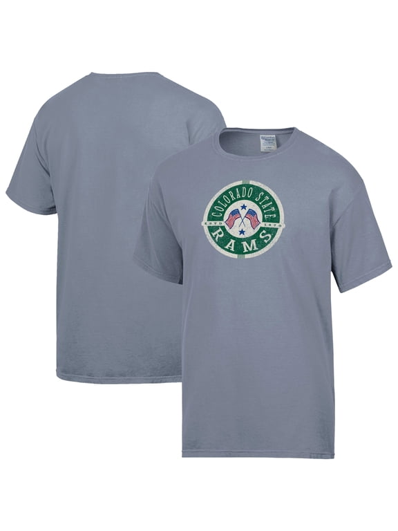 Men's ComfortWash Gray Colorado State Rams Flag T-Shirt