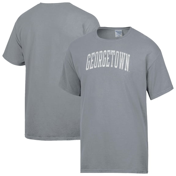 Men's-ComfortWash Gray Georgetown Hoyas Distressed Arch T-Shirt