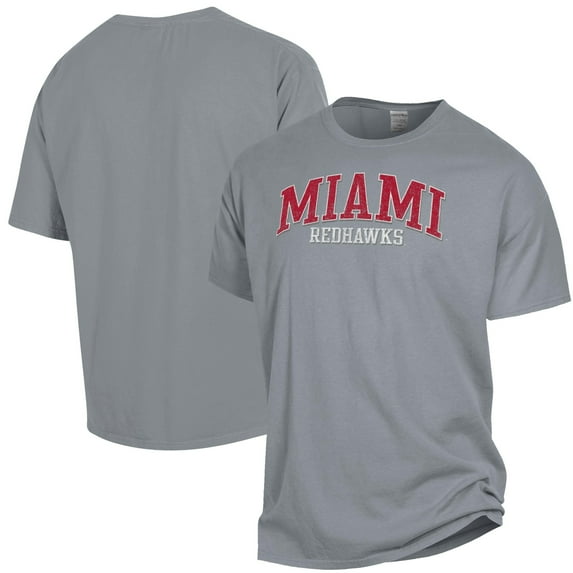 Men's ComfortWash Gray Miami University RedHawks Garment Dyed T-Shirt