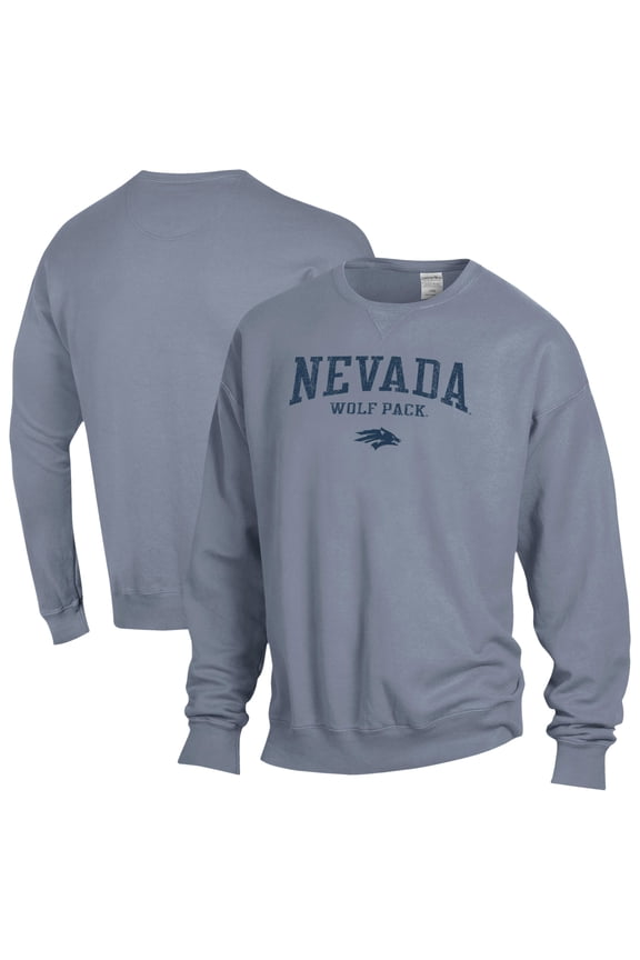 Men's ComfortWash Gray Nevada Wolf Pack Fleece Sweatshirt