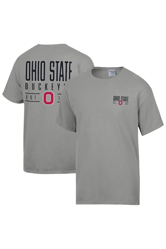 Men's ComfortWash Gray Ohio State Buckeyes Big Name T-Shirt