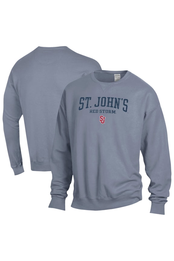 Men's ComfortWash Gray St. John's Red Storm Fleece Sweatshirt