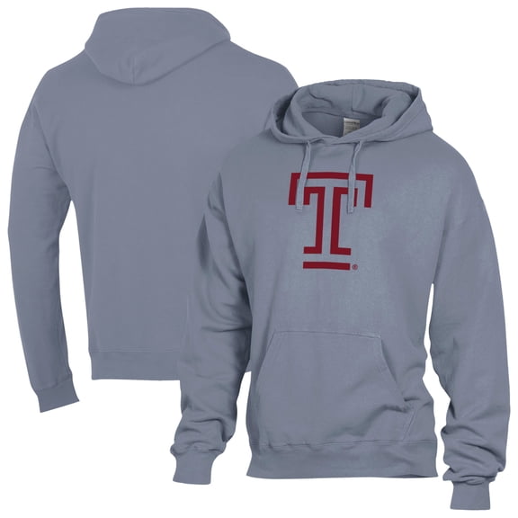 Men's ComfortWash Gray Temple Owls Fleece Hoodie