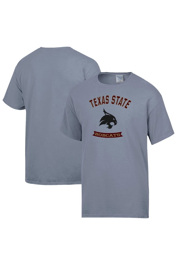 Men's ComfortWash Gray Texas State Bobcats Banner T-Shirt