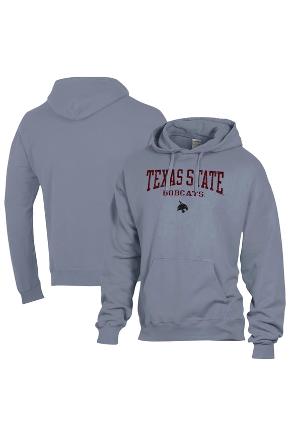 Men's ComfortWash Gray Texas State Bobcats Fleece Hoodie