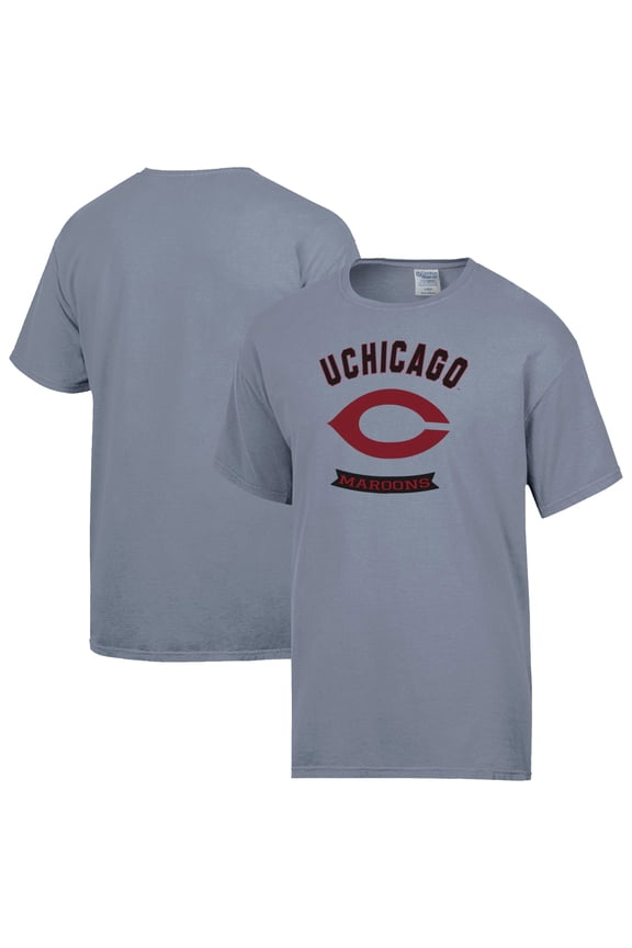 Men's ComfortWash Gray UChicago Maroons Banner T-Shirt