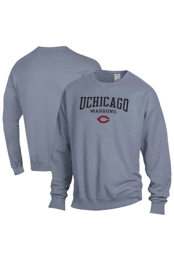 Men's ComfortWash Gray UChicago Maroons Fleece Sweatshirt