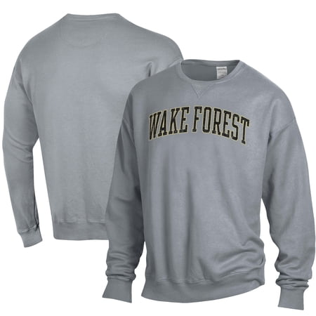 Men's ComfortWash Gray Wake Forest Demon Deacons Garment Dyed Pullover Sweatshirt