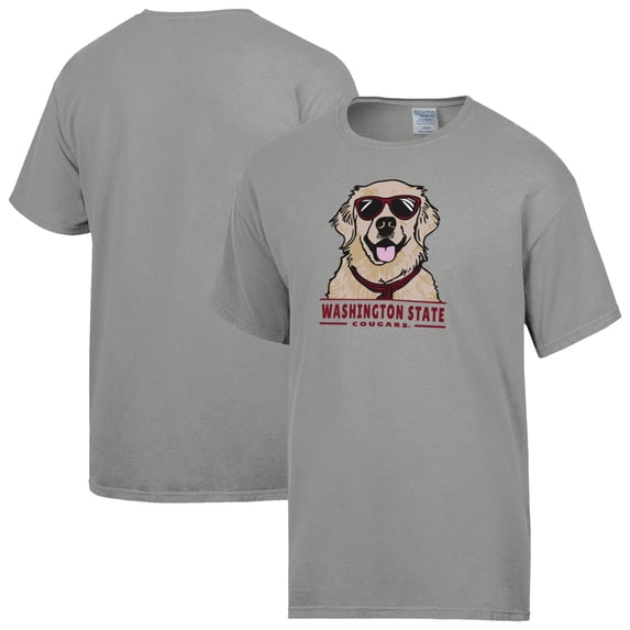 Men's ComfortWash Gray Washington State Cougars Dog T-Shirt