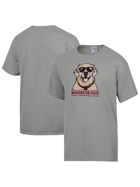 Men's ComfortWash Gray Washington State Cougars Dog T-Shirt