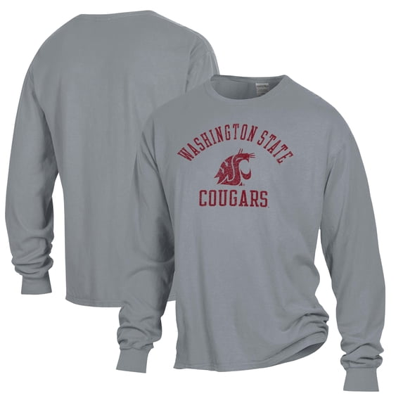 Men's ComfortWash Gray Washington State Cougars Long Sleeve T-Shirt