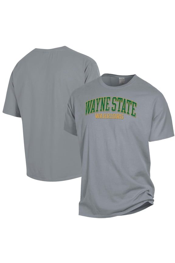 Men's ComfortWash Gray Wayne State Warriors Garment Dyed T-Shirt