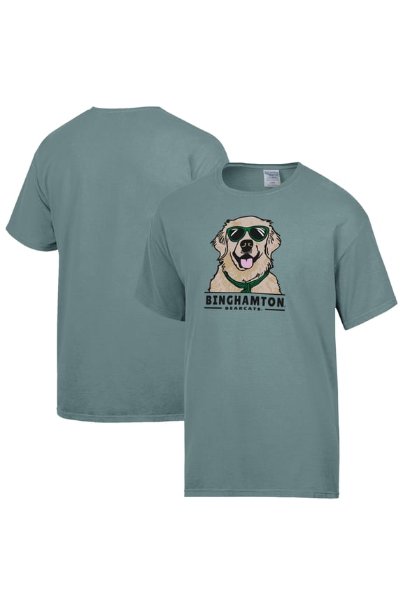 Men's ComfortWash Green Binghamton Bearcats Dog T-Shirt