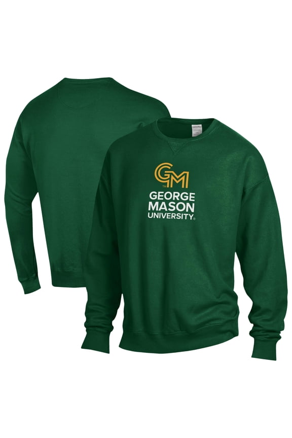 Men's ComfortWash Green George Mason Patriots Fleece Sweatshirt