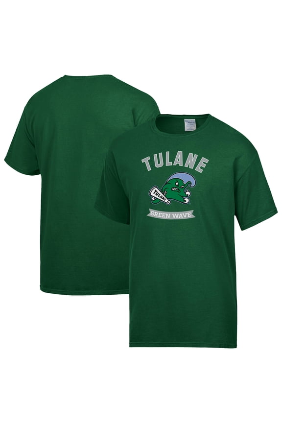 Men's ComfortWash Green Tulane Green Wave Banner T-Shirt