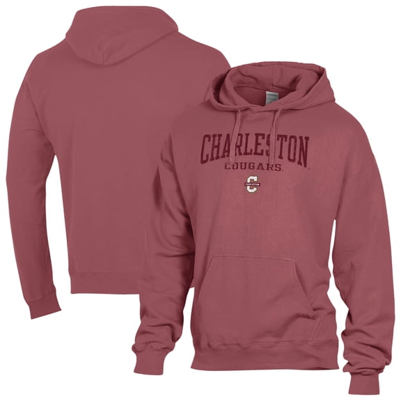 Men's ComfortWash Maroon Charleston Cougars Fleece Hoodie