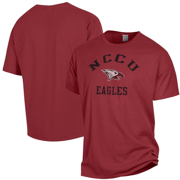 Men's ComfortWash Maroon North Carolina Central Eagles Arch Logo Garment Dyed T-Shirt