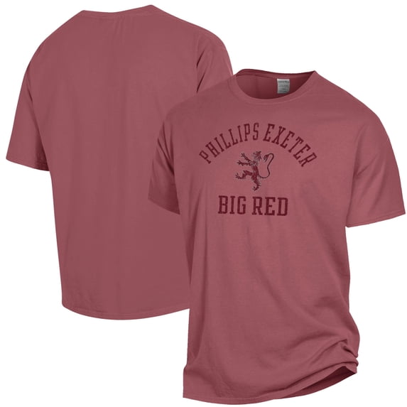 Men's ComfortWash Maroon Phillips Exeter Academy Big Red Arch Logo Garment Dyed T-Shirt