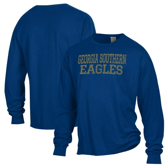 Men's ComfortWash Navy Georgia Southern Eagles Garment Dyed Long Sleeve T-Shirt