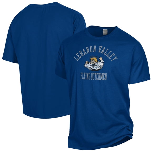 Men's ComfortWash Navy Lebanon Valley Flying Dutchmen Arch Logo Garment Dyed T-Shirt