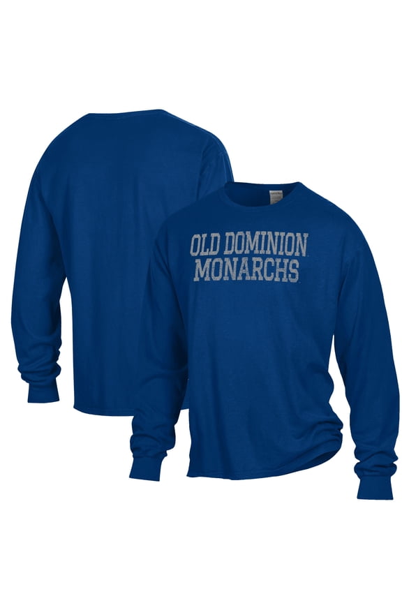 Men's ComfortWash Navy Old Dominion Monarchs Stack Garment Dyed Long Sleeve T-Shirt