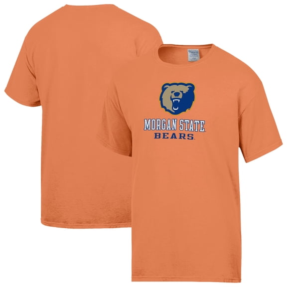 Men's ComfortWash Orange Morgan State Bears Logo Over Stacked T-Shirt