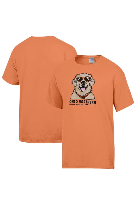 Men's ComfortWash Orange Ohio Northern Polar Bears Dog T-Shirt