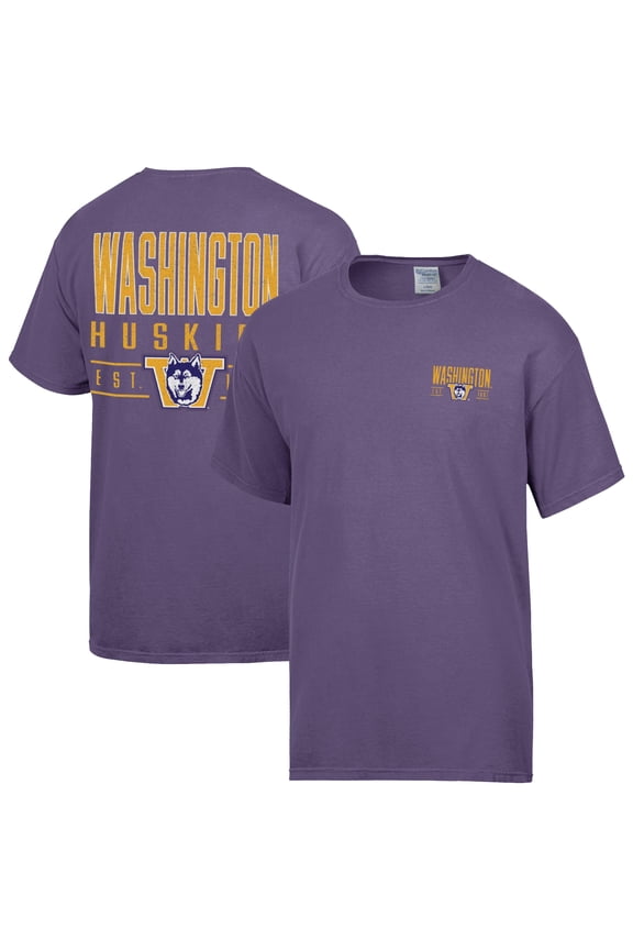 Men's ComfortWash Purple Washington Huskies Big Name T-Shirt