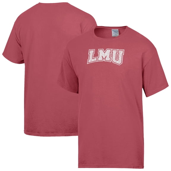 Men's-ComfortWash  Red Loyola Marymount Lions Distressed Arch T-Shirt