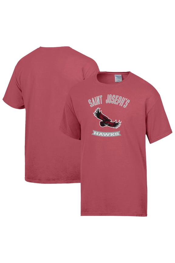Men's ComfortWash Red Saint Joseph's Hawks Banner T-Shirt