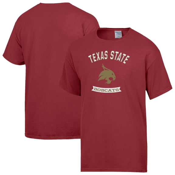 Men's ComfortWash Red Texas State Bobcats Banner T-Shirt
