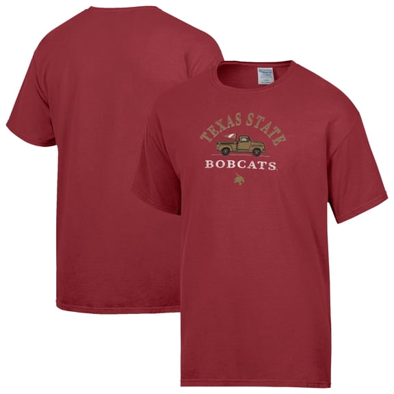 Men's ComfortWash Red Texas State Bobcats Truck T-Shirt