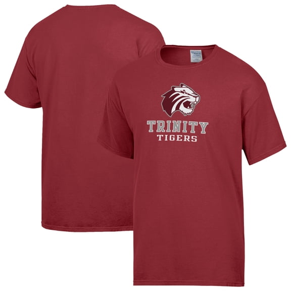 Men's ComfortWash Red Trinity Tigers Logo Over Stacked T-Shirt
