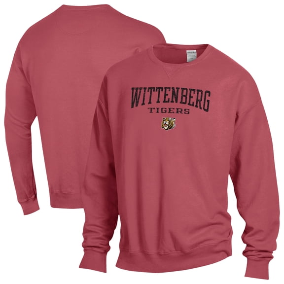 Men's ComfortWash Red Wittenberg University Tigers Fleece Sweatshirt