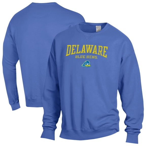 Men's ComfortWash Royal Delaware Fightin' Blue Hens Fleece Sweatshirt