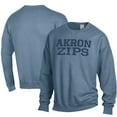 thumbnail image 1 of Men's ComfortWash Steel Blue Akron Zips Stack Garment Dyed Crewneck Pullover Sweatshirt, 1 of 3