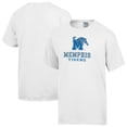 thumbnail image 1 of Men's ComfortWash White Memphis Tigers Logo Over Stacked T-Shirt, 1 of 3