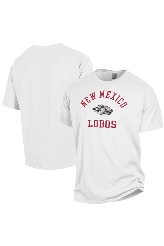 Men's ComfortWash White New Mexico Lobos Garment Dyed T-Shirt
