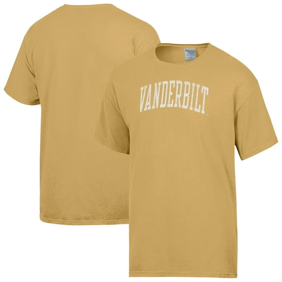 Men's-ComfortWash  Yellow Vanderbilt Commodores Distressed Arch T-Shirt