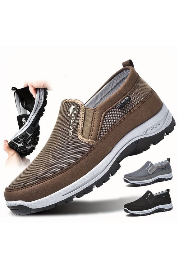 Men's Slip on Casual Shoes Lightweight Breathable Anti-Slip Walking Shoes, Outdoor Hiking Shoes