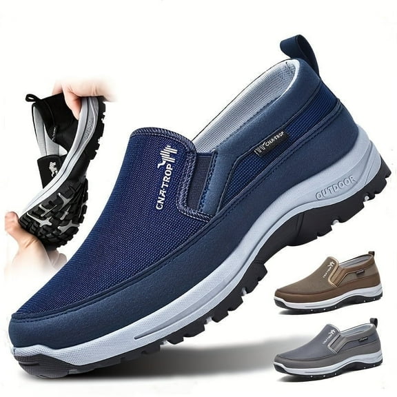 CNA.TROP Men's Slip on Casual Shoes Lightweight Breathable Anti-Slip Walking Shoes, Outdoor Hiking Shoes