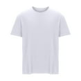 thumbnail image 1 of Men's Comfortable Cotton Crew Neck T-Shirts Casual Short Sleeve Regular-Fit Tops Plus Size Solid Pullover Tees, 1 of 4