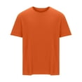 thumbnail image 1 of Men's Comfortable Cotton Crew Neck T-Shirts Casual Short Sleeve Regular-Fit Tops Plus Size Solid Pullover Tees, 1 of 4