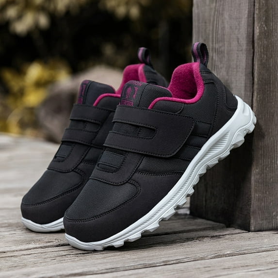Men's and Women's Comfortable anti Slip hook and loop fastener Walking Sport Shoes
