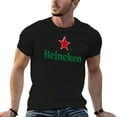 thumbnail image 1 of Men's Comfy Short Sleeve Crew Neck Tee -Heineken Beer Print 4 T-shirt for It can be worn in all four seasons, 1 of 5